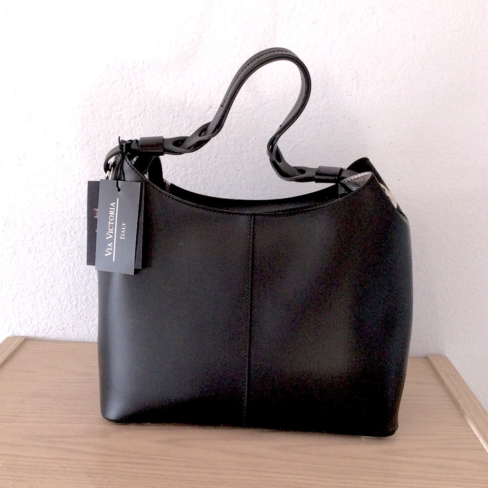 Rare Via Victoria Italian Leather Hobo
